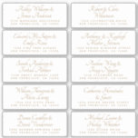 Calligraphy Wedding Guest Address Labels ORDER M/L<br><div class="desc">Easy to personalize, names and addresses / individual wedding address label stickers for guests. These chic, modern and simple wedding address labels feature your wedding guest names in gold elegant handwritten script calligraphy and modern typography on a white background. Simply add your individual wedding guest names and address. Exclusively designed...</div>