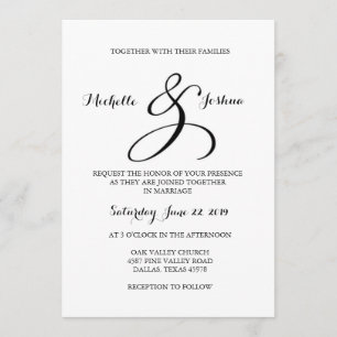 Calligraphy Wedding Invitation