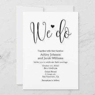 Calligraphy wedding invitation simple We do invite