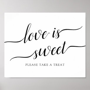Calligraphy Wedding "Love is Sweet" Sign