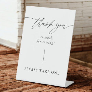 Calligraphy Wedding Thank You For Coming Sign