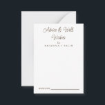 Calligraphy Wedding Well Wishes & Advice Card<br><div class="desc">This is Beautiful elegant calligraphy wedding well wishes and advice card. This is perfect for your simple, whimsical boho rainbow summer wedding. It is perfect as wedding place cards, business cards and more. It is perfect for a modern wedding and can be used for any event. This advice cards can...</div>