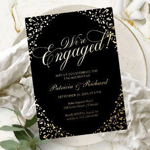 Calligraphy We're Engaged Engagement Party
