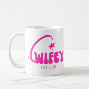 calligraphy wifey  coffee mug