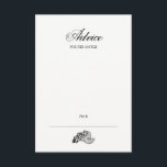 Calligraphy & Wine Wedding Advice Card<br><div class="desc">Personalize the custom text  above. You can find additional coordinating items in our "Calligraphy & Wine Wedding" collection. ***PLEASE NOTE: For items that have a coloured background,  you can change the colour to match your wedding colour scheme. Just click "Customize Further" to make changes.</div>