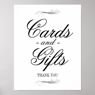 Calligraphy & Wine Wedding Cards & Gifts Poster