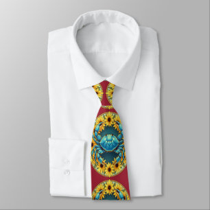 Callinectes sapidus Crustacean And Black Eyed Susa Tie
