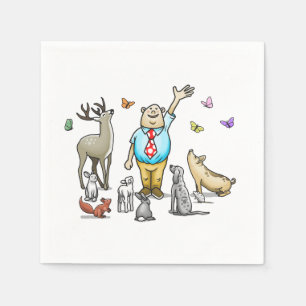 Calling All Animals Birthday Napkin