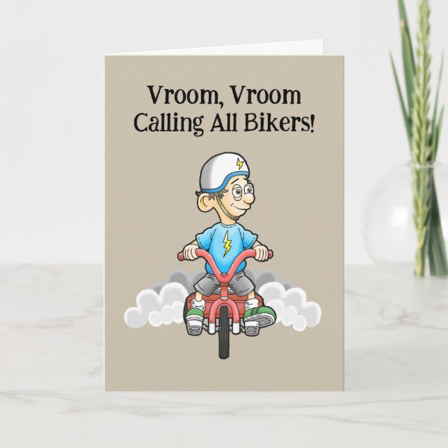 Calling All Bikers Birthday Invitation (Front)