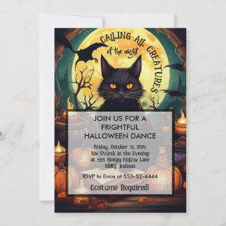 Calling all Creatures of the Night Invitation