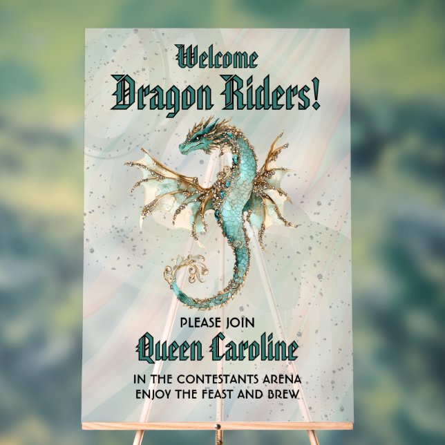 Calling All Dragon Riders Birthday  Acrylic Sign (Neutral)