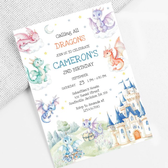 Calling All Dragons Birthday Invitation (Creator Uploaded)