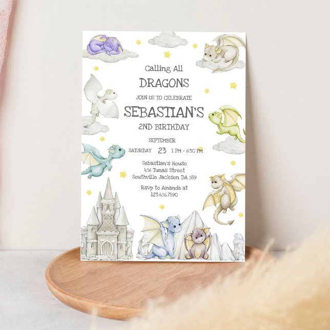 Calling All Dragons Birthday Invitation (Creator Uploaded)