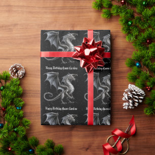 Calling All Dragons Birthday Wrapping Paper