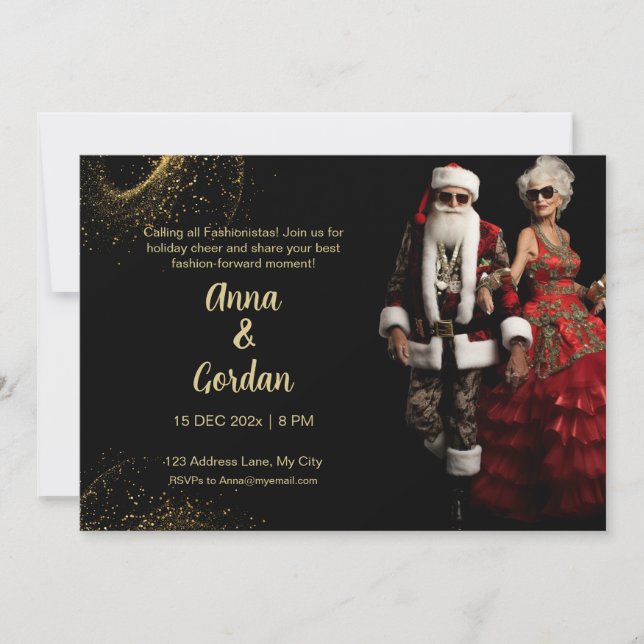 Calling all holiday fashionistas! thank you card (Front)