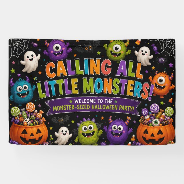 Calling All Monsters Party Banner (Horizontal)