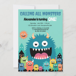 Calling All Monsters Personalize Invitation