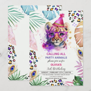 Calling all Party Animals Birthday Invitation