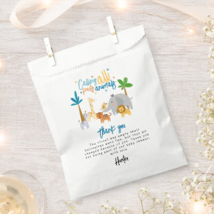Calling All Party Animals Birthday Party Favour Bag