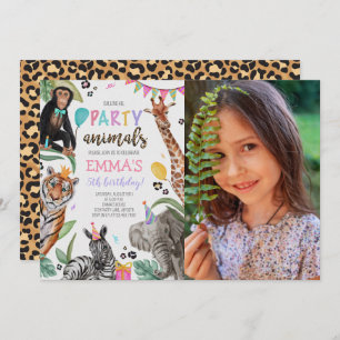 Calling All Party Animals Birthday Photo Invitation