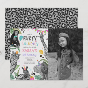 Calling All Party Animals Birthday Photo Invitation