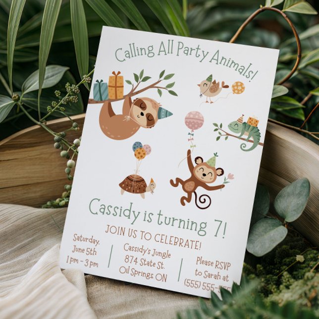 Calling all Party Animals!  Fun Birthday Party Invitation (Creator Uploaded)