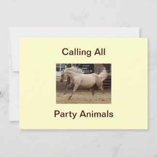 Calling All Party Animals! Invitations