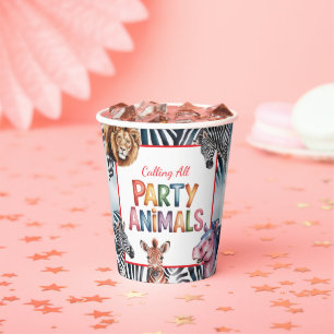 Calling All Party Animals Kids' Birthday Party Paper Cups