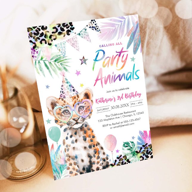 Calling All Party Animals Safari Birthday  Invitation (Creator Uploaded)