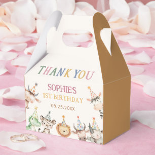 Calling All Party Animals Safari Zoo Birthday Favor Box