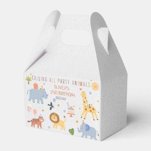 Calling All Party Animals Safari Zoo Birthday Favor Box
