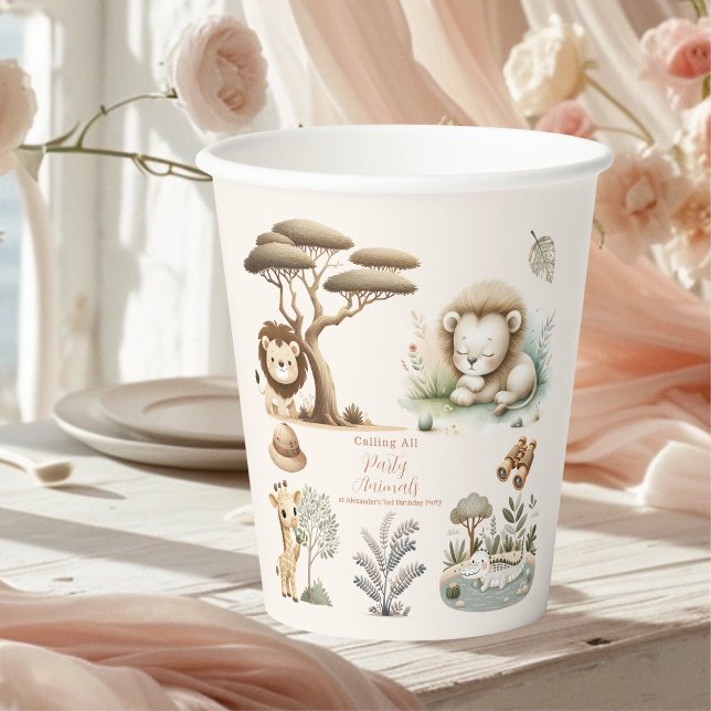 Calling All Party Animals Safari Zoo Birthday  Paper Cups (Creator Uploaded)
