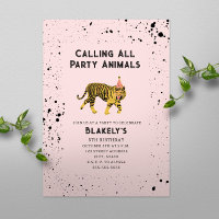 Calling All Party Animals Tiger Pink Birthday