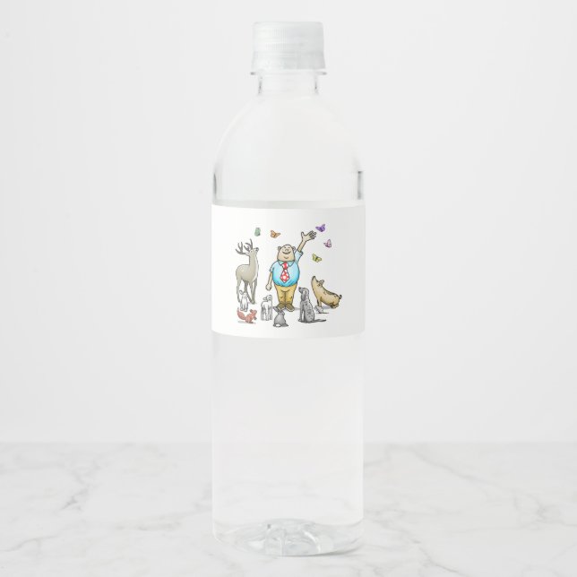 Calling All Party Animals Water Bottle Label (Front)