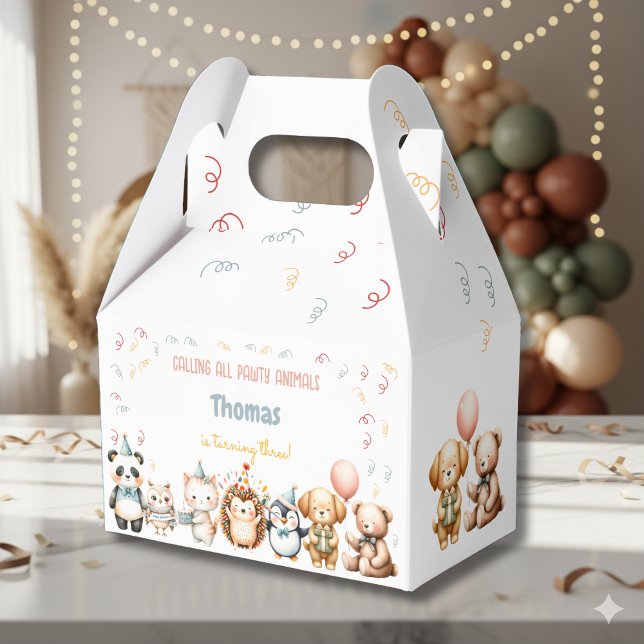 Calling all pawty animals wild birthday party favor box (Creator Uploaded)