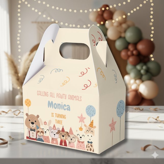 Calling all pawty animals wild birthday party favor box (Creator Uploaded)