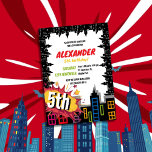 Calling All Superheroes City Building Birthday Invitation<br><div class="desc">Invite your little heroes to save the day with the Calling All Superheroes City Building Birthday Invitation! This action-packed invitation features a dynamic city skyline, bold colours, and iconic superhero elements—perfect for setting the stage for an unforgettable birthday adventure. Designed to excite kids who dream of heroics, it’s fully customizable...</div>