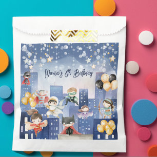 Calling all superheroes kids birthday favour bag