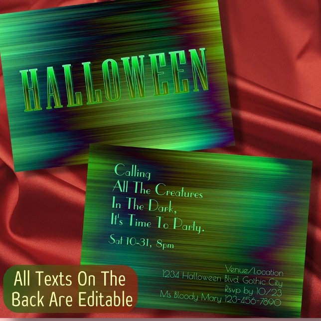 Calling All The Creatures In The Dark Halloween Invitation (Creator Uploaded)
