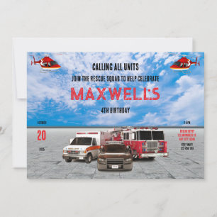 Calling All Units Birthday Invitation