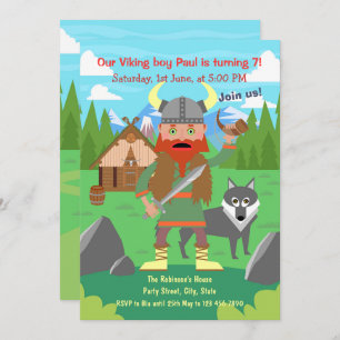 Calling all Viking kids for a Birthday Party  Invitation