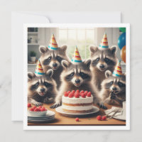Calling all wild creatures! Raccoon birthday