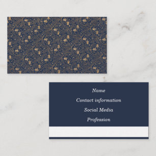 Calling Card - Art Nouveau Oak Leaf & Acorn