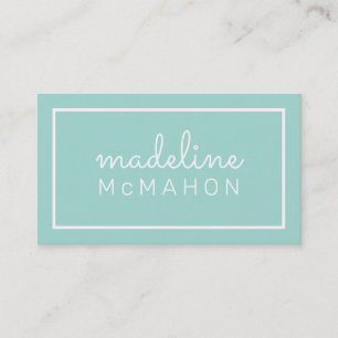 CALLING CARD preppy modern chic minimal mint green