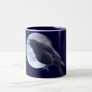 Calling Crow & Full Moon Wildlife Lover Mug