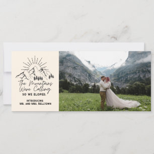 Calling Mountains Elopement Invitation
