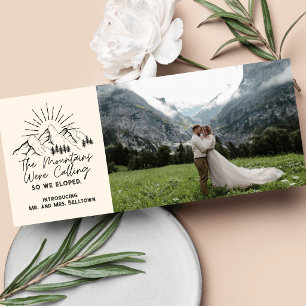 Calling Mountains Elopement Invitation
