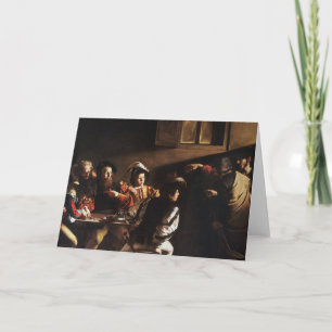 Calling Of Saint Matthew By Caravaggio Card