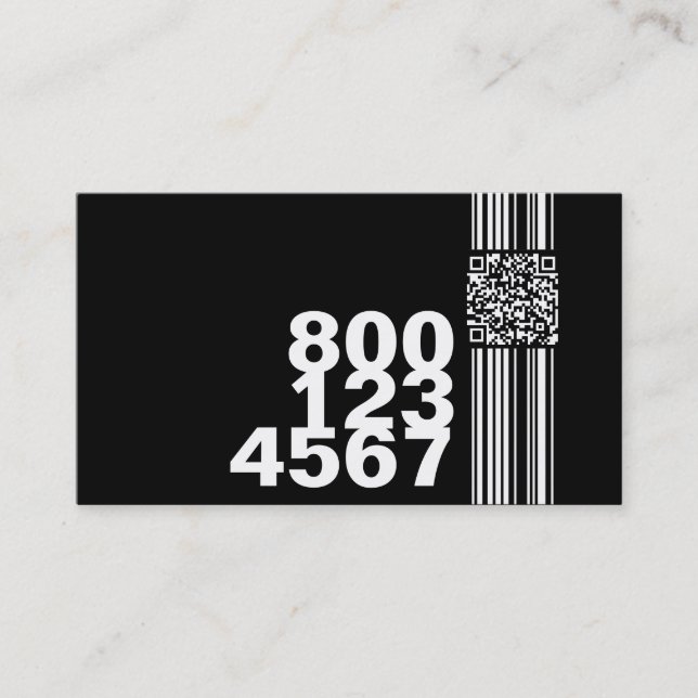 calling qr code (colour customizable) business card (Front)