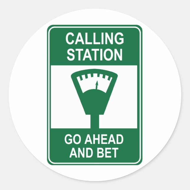 Calling Station Classic Round Sticker (Front)